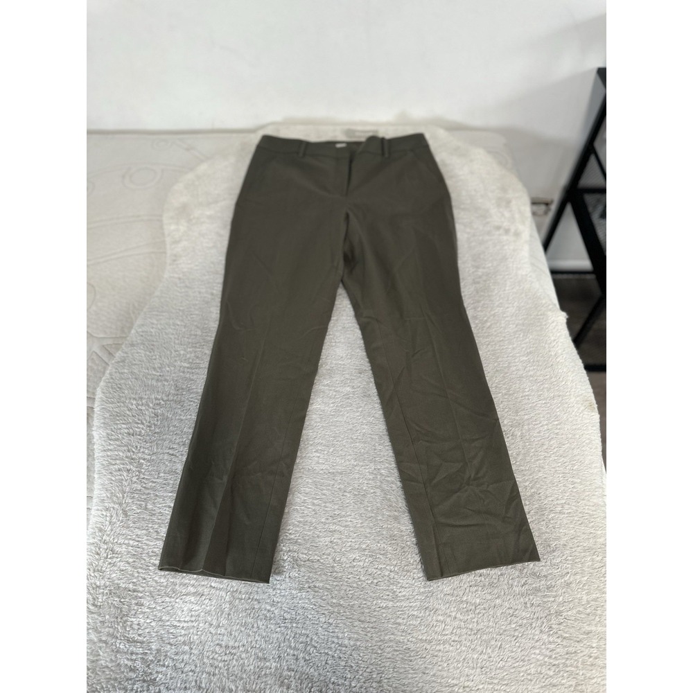 Chinos Women's High Waist Straight Green Dress Pants Size US 12R Trousers NWT